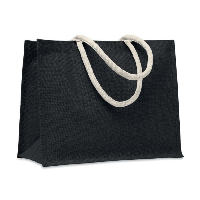 MO6443-03Aura Einkaufstasche Jute_ schwarz