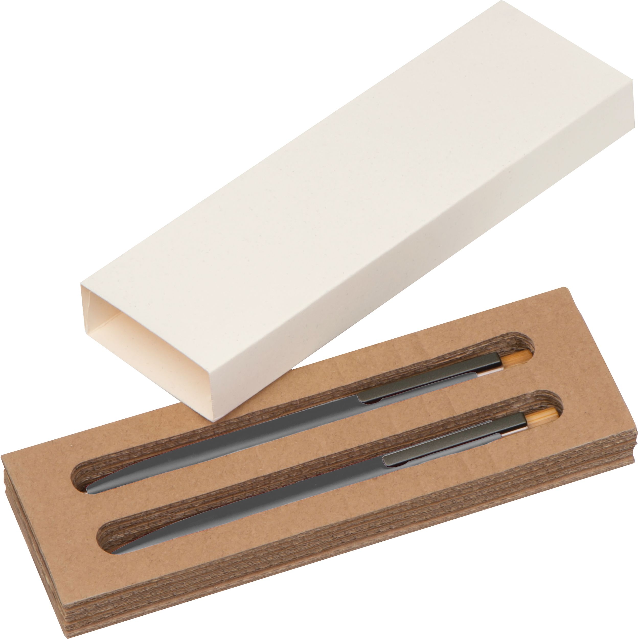 MA14426-77Schreibset aus recyceltem Aluminium SIEGFRIED_ anthrazit