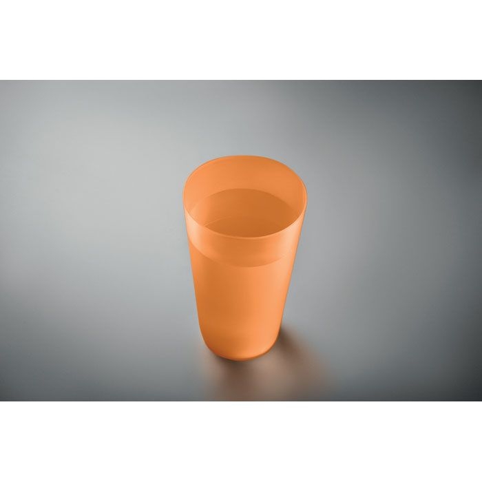 MO9907-29Festa Large Wiederverwendbarer Becher_ transparent orange