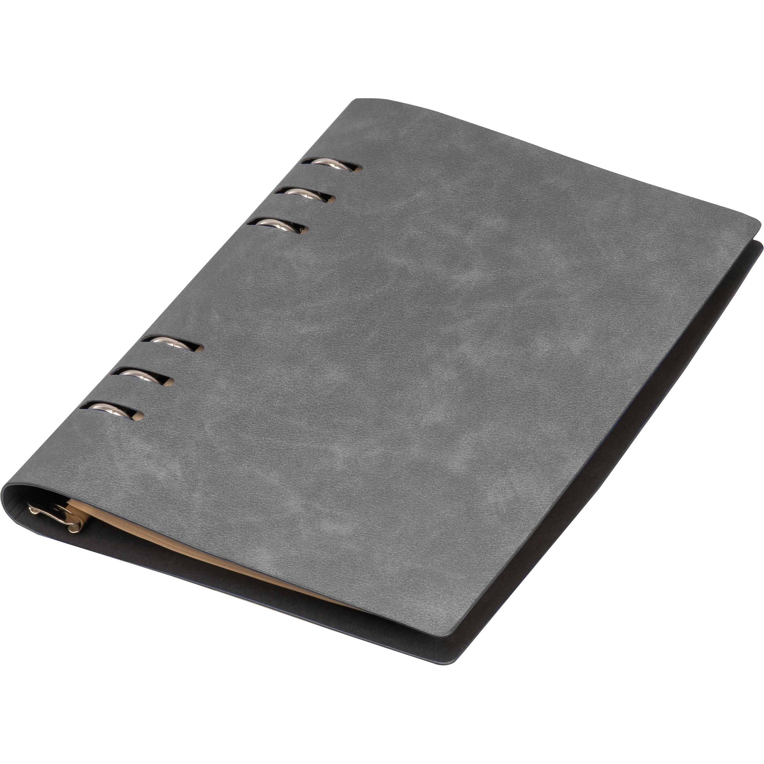 MA25253-07A5 Ringbuch mit PU-Einband ROSARIA_ silbergrau