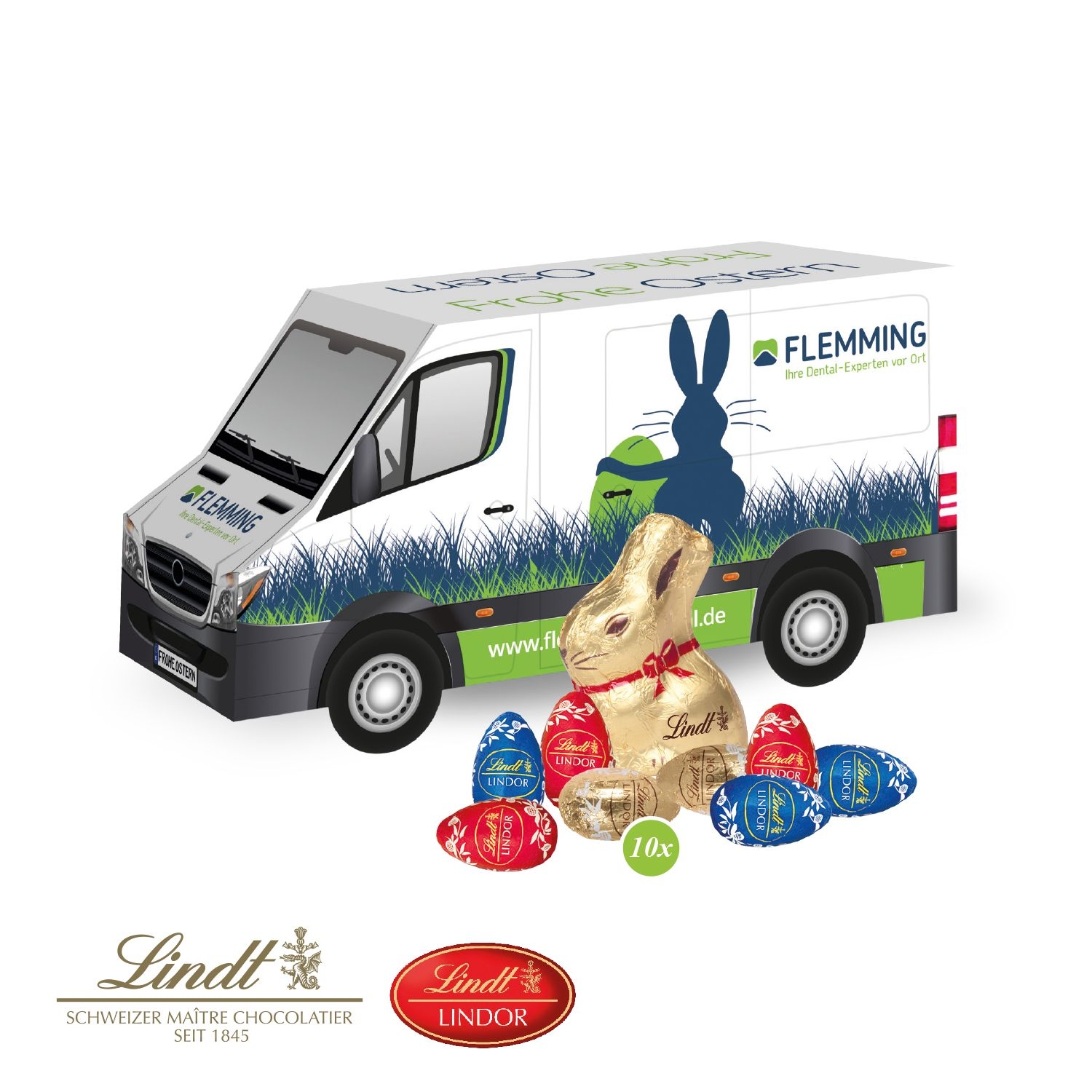 CD94714-013D Praesent _Transporter_ Ostern mit Lindt Schokoladenmischung_ Lindt Schokomischung