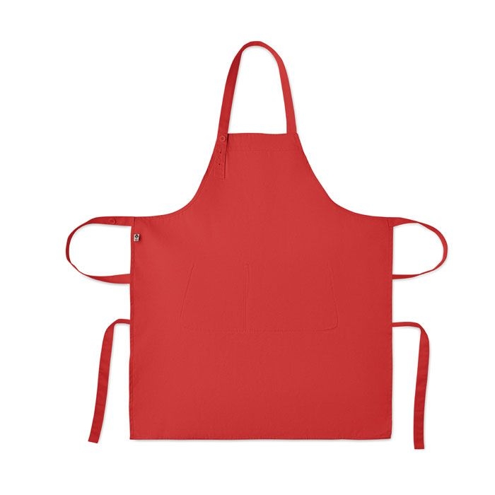 MO2249-05Gamma Kuechenschuerze Organic Cotton_ rot
