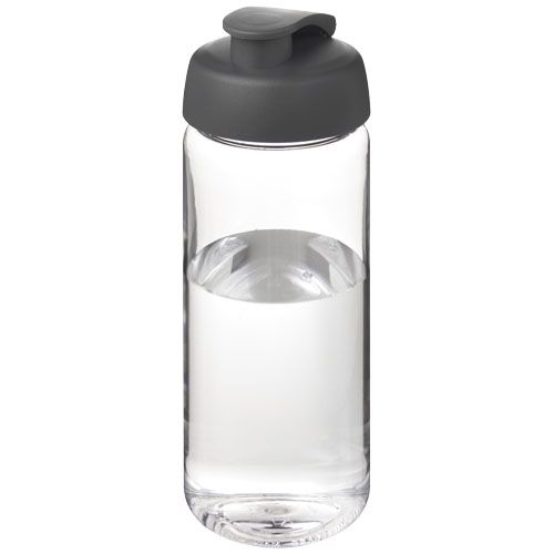 PF210445-18H2O Active® Octave Tritan™ 600-ml-Sportflasche mit Klappdeckel_ transparent klar_grau PF210445-18H2O Active® Octave Tritan™ 600-ml-Sportflasche mit Klappdeckel_ transparent klar_grau