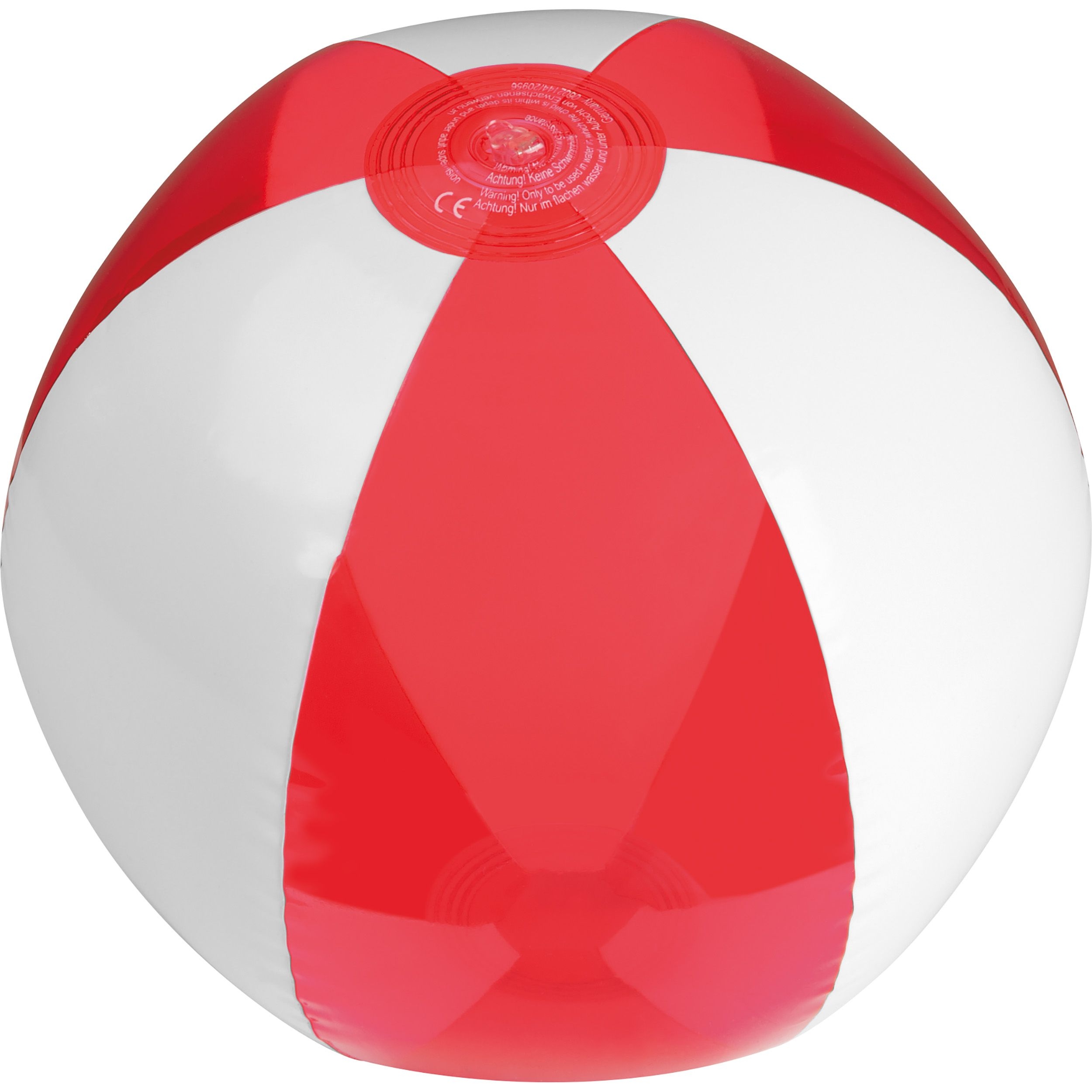 MA50914-05Strandball bicolour farbig_transparent_ rot