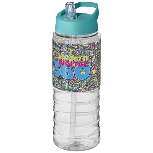 PF210877-5H2O Active® Treble 750 ml Sportflasche mit Ausgussdeckel_ transparent_aquablau
