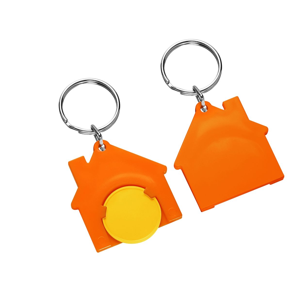 HE7516R-4-5Chiphalter mit 1€-Chip _Haus_ gelb_ orange HE7516R-4-5Chiphalter mit 1€-Chip _Haus_ gelb_ orange
