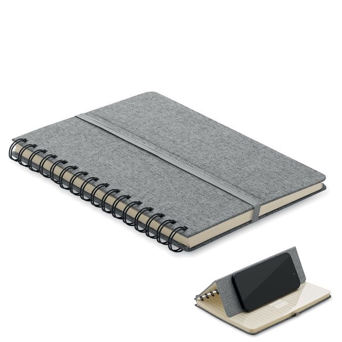 MO2522-07Strata DIN A5-Notizbuch RPET_ grau