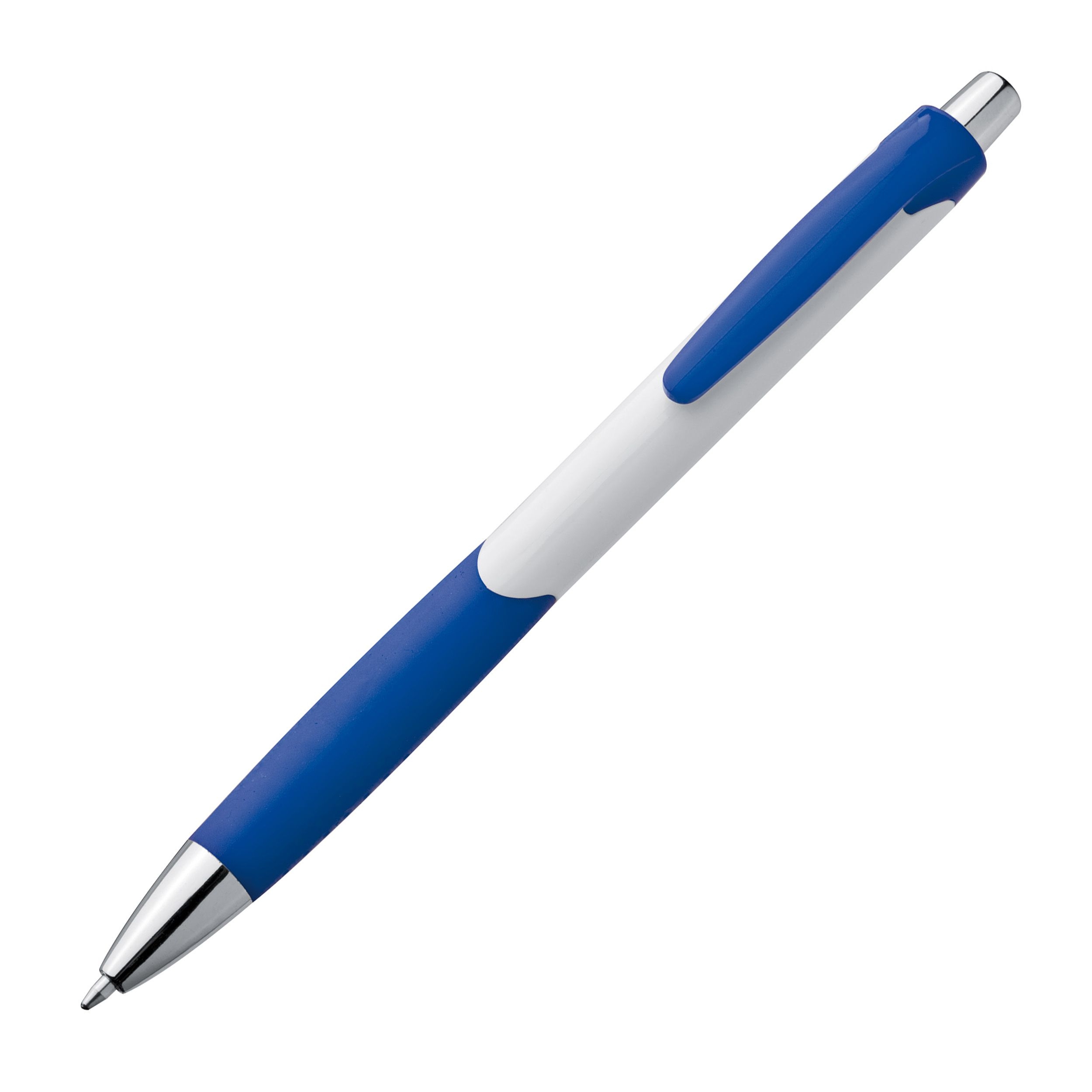 MA17899-04Kugelschreiber mit farbiger Gummigriffzone _ blau