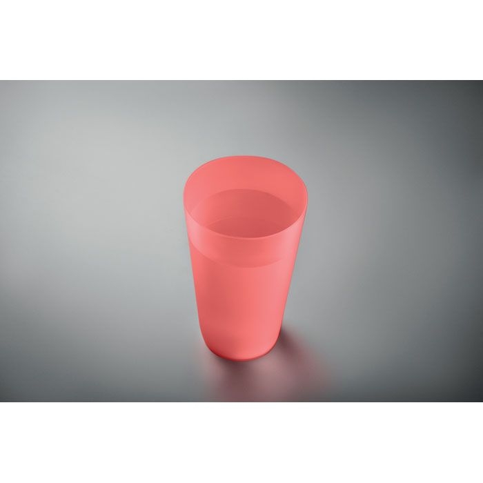 MO9907-25Festa Large Wiederverwendbarer Becher_ transparent rot