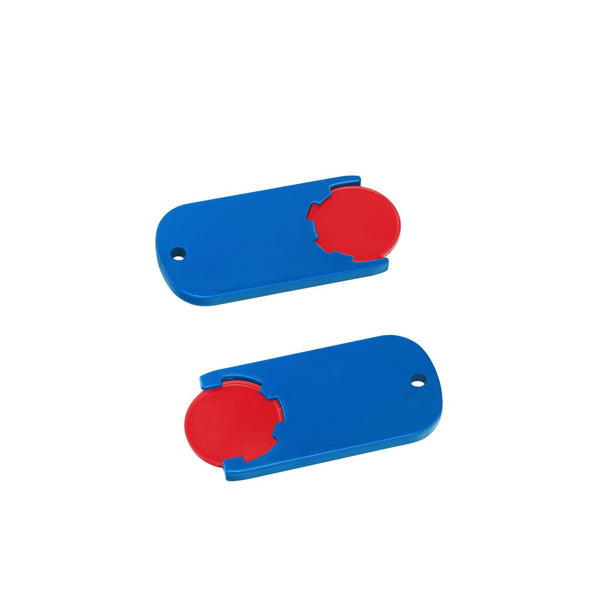 HE7439-1-3Chiphalter mit 1€-Chip _Alpha_ rot_ blau HE7439-1-3Chiphalter mit 1€-Chip _Alpha_ rot_ blau