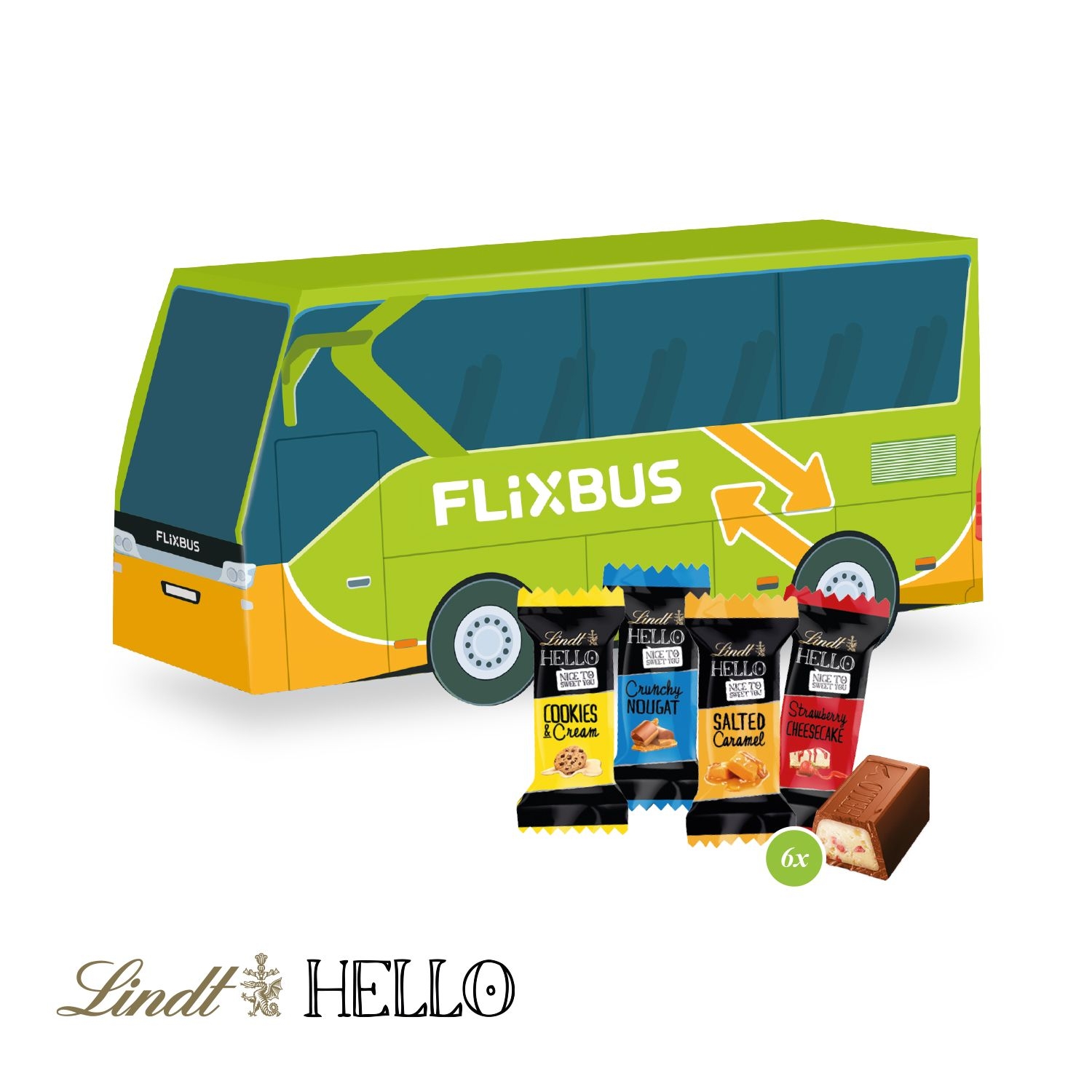 CD916973D Praesent _Bus_ mit Lindt HELLO Mini