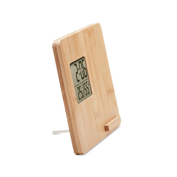 MO6665-40Ferrel Tischuhr mit Ladestation_ holz