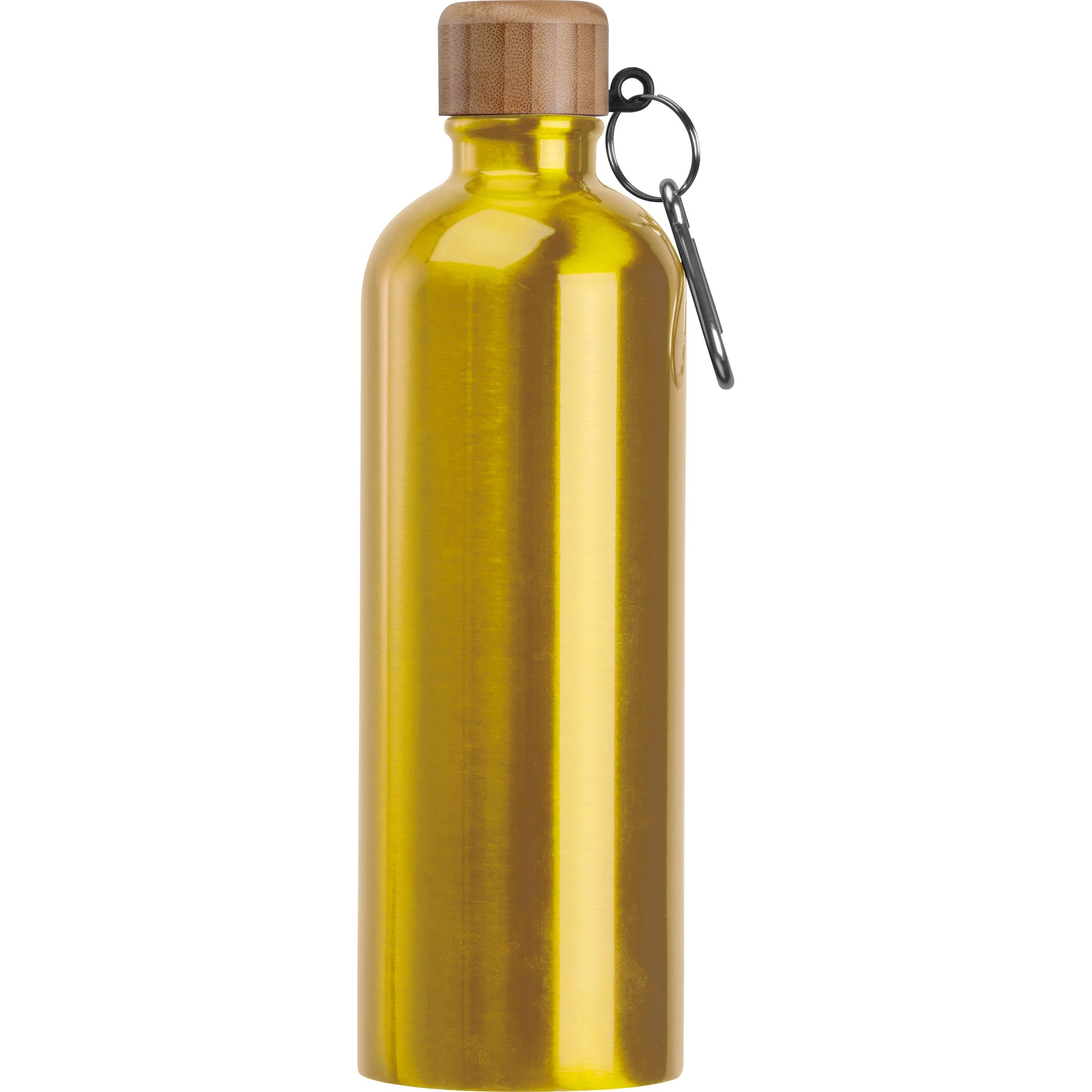 MA84971-08Edelstahltrinkflasche mit Karabiner_ 750ml RUTH_ gelb
