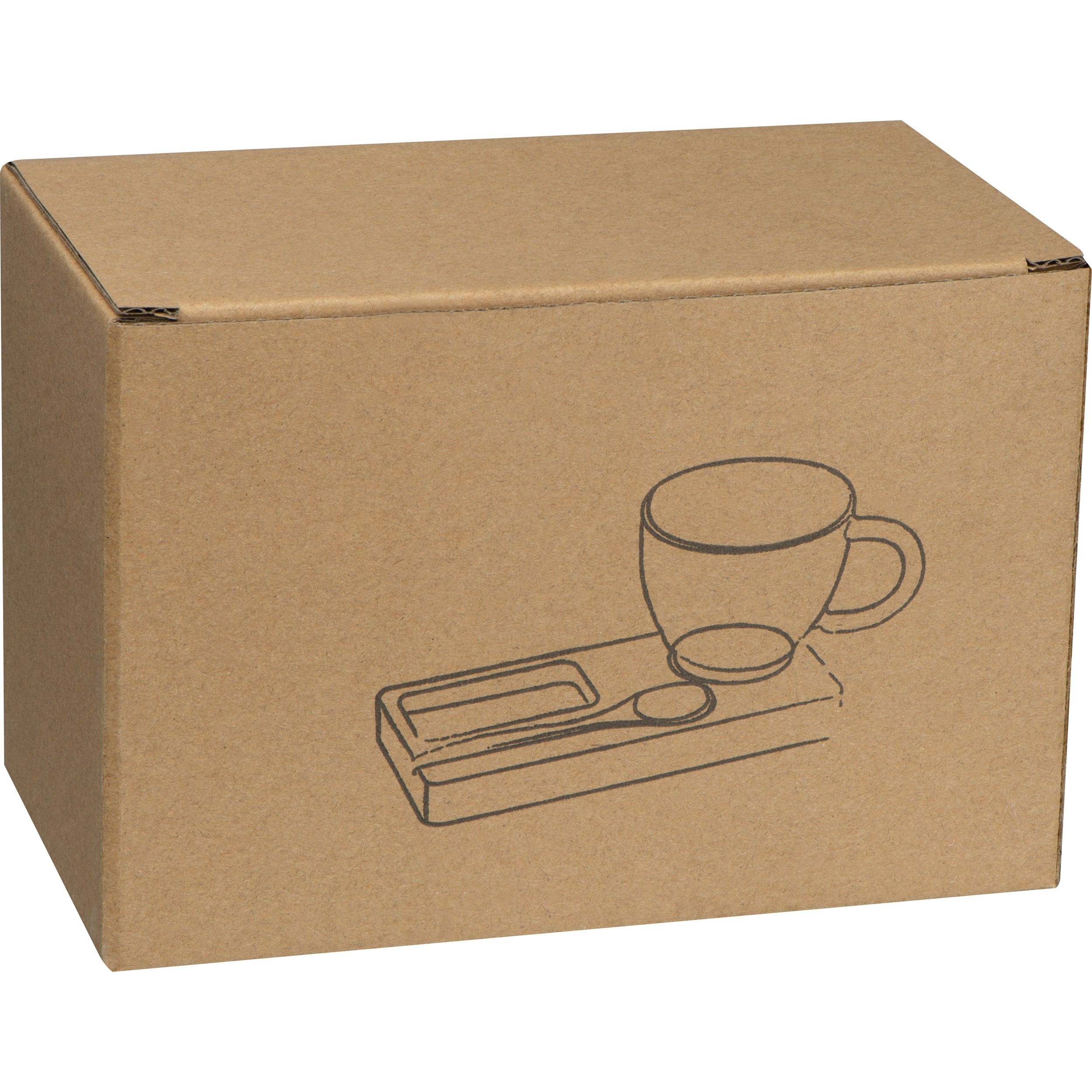 MA82359-13Servierbrett mit Bambusloeffel und Glastasse_ 150ml_ beige