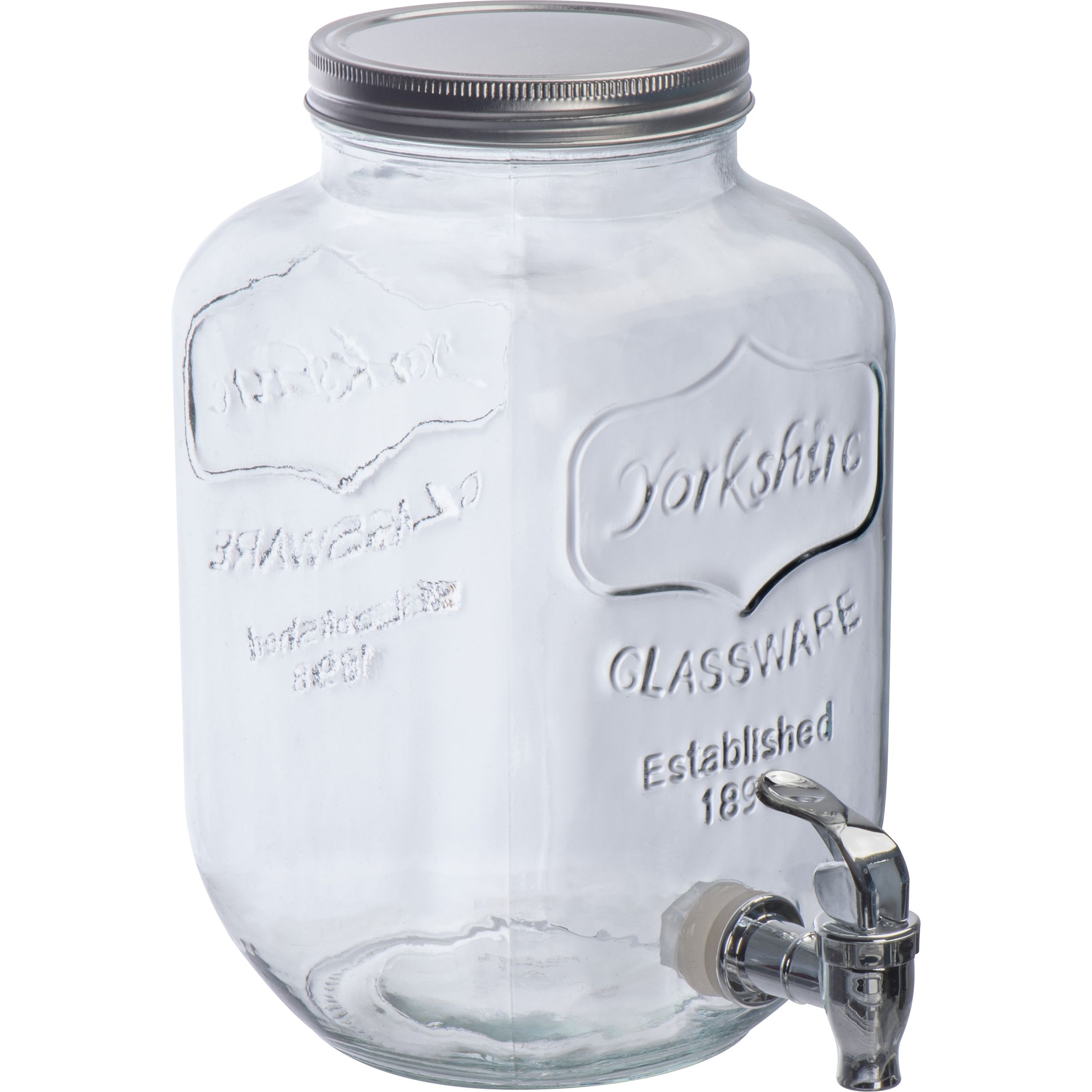 MA80443-66Set aus Getraenkespender und 4 Glaskruegen _ transparent