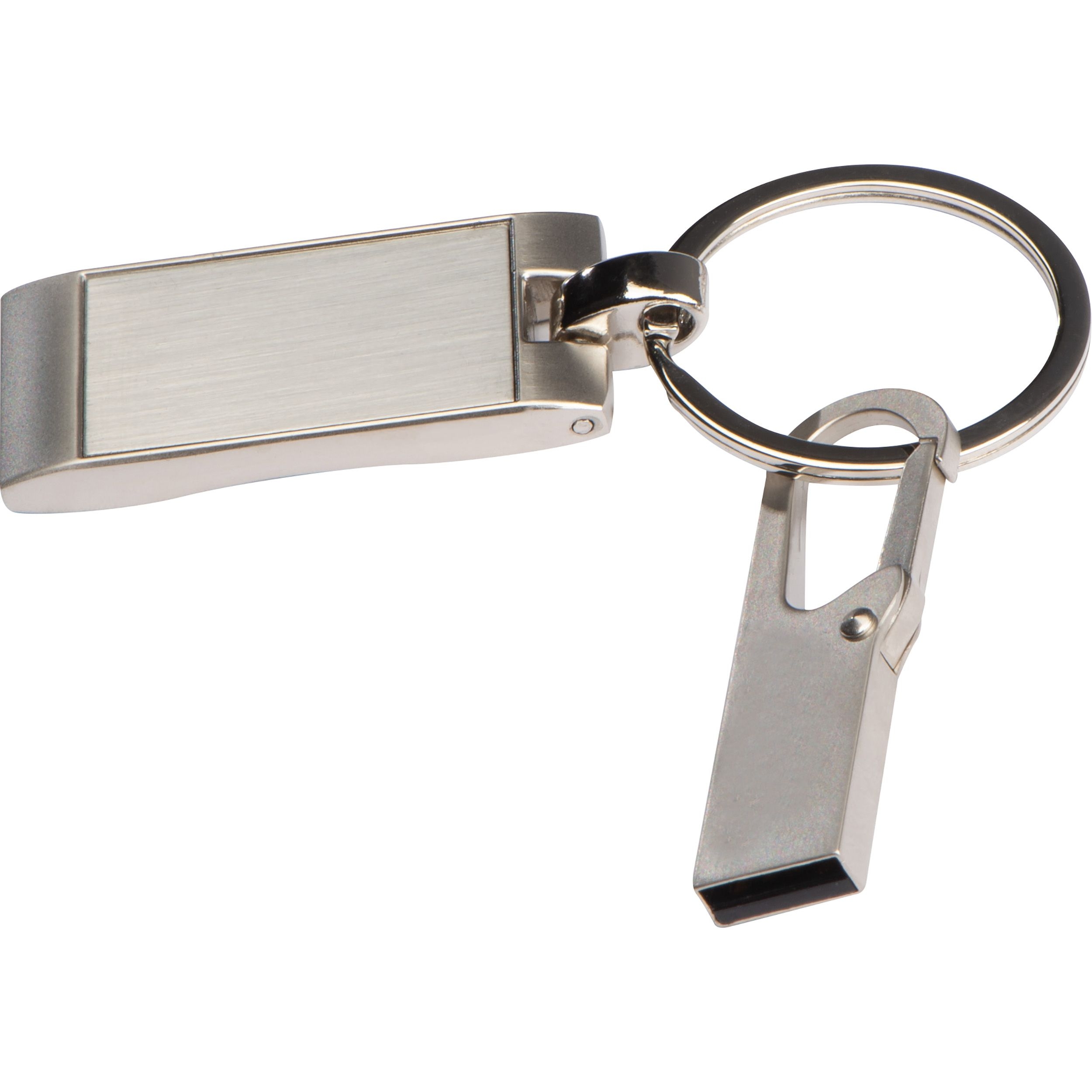MA20992-07USB-Stick Metall mit Karabinerhaken 8GB_ silbergrau