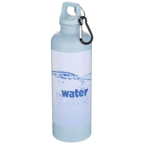 PF100878-5Oregon 750 ml einfarbige RS-zertifizierte Wasserflasche aus recyceltem Kunststoff mit Karabinerhaken