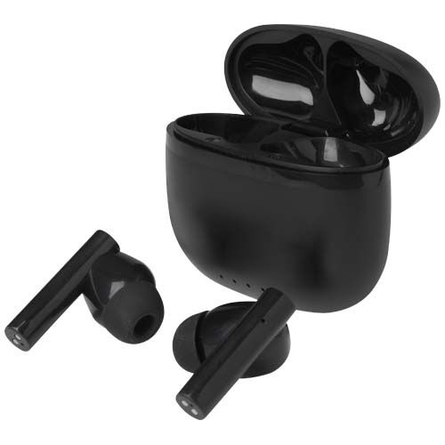 PF124482-2Alterf True Wireless Bluetooth® Headset aus recyceltem Kunststoff mit Silikon-Ohrstoepseln_ schwarz