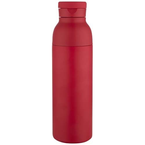 PF100838-2Illuminate 650 ml RCS doppelwandige Isolierflasche aus recyceltem Edelstahl_ rot
