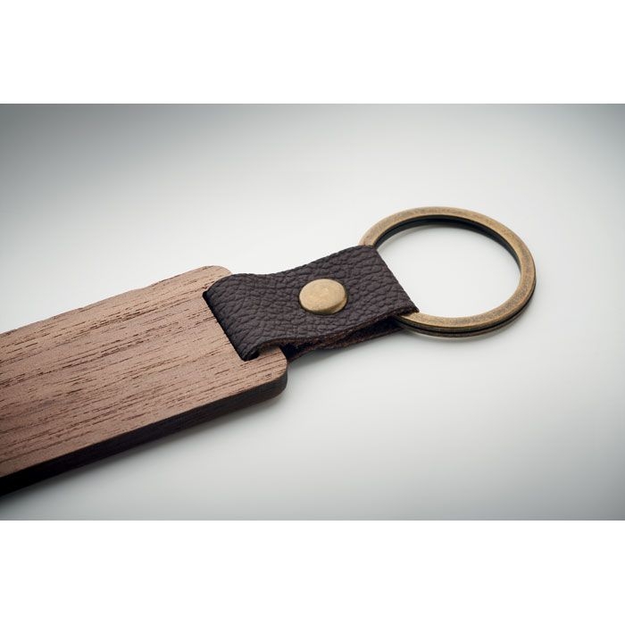 MO2369-40Nawkey Schluesselring Walnuss und PU_ holz