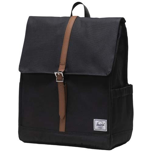 PF120753-2Herschel City Rucksack aus recyceltem Material 16 L_ schwarz