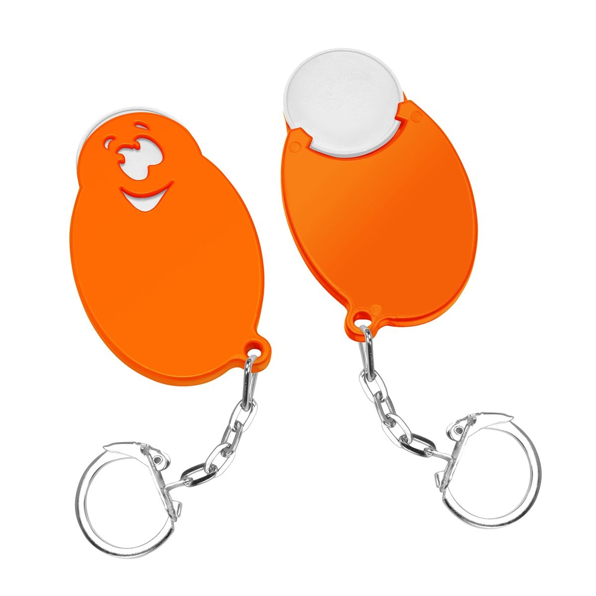 HE7855K-0-5Chiphalter mit 1€-Chip _Gesicht_ weiss_ orange