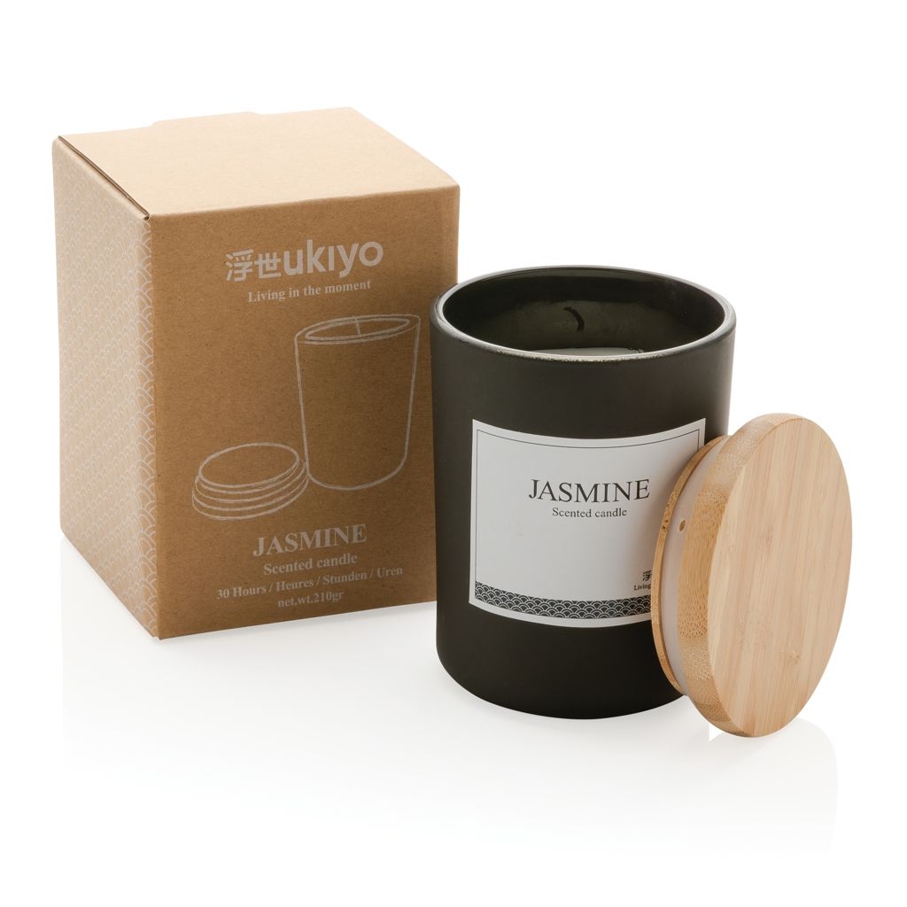 XDP262.94-1Ukiyo Deluxe parfuemierte Kerze mit Bambusdeckel_ schwarz