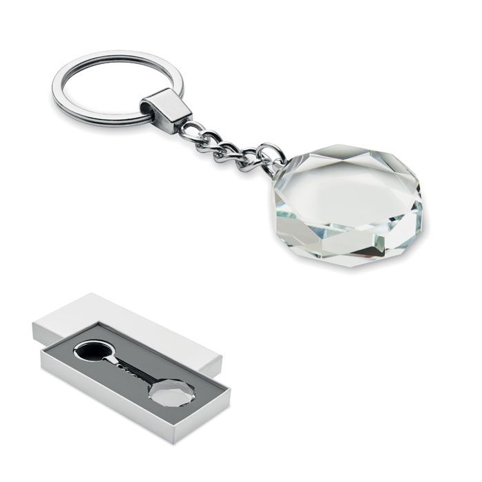 MO2657Roundward Schluesselanhaenger Glas rund