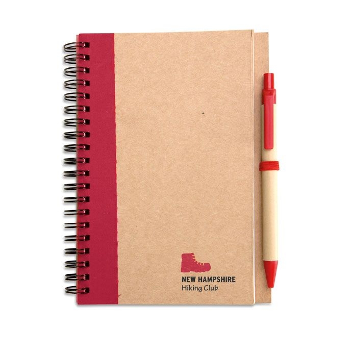 IT3775-05Sonora Plus Recycelter Notizblock_ Rot