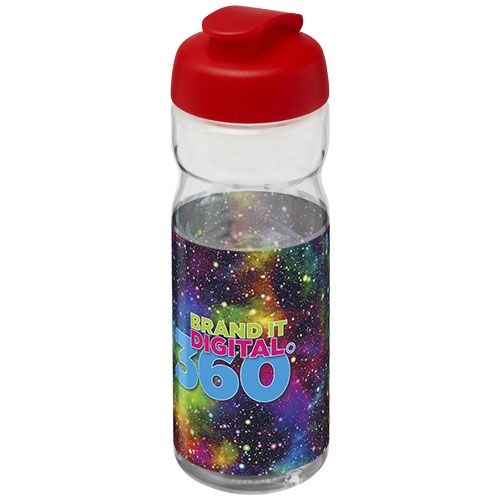 PF210045-4H2O Active® Base 650 ml Sportflasche mit Klappdeckel_ transparent_rot