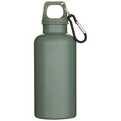 PF100863-8Oregon 400 ml einfarbige RS-zertifizierte Trinkflasche aus recyceltem Kunststoff mit Karabinerhaken