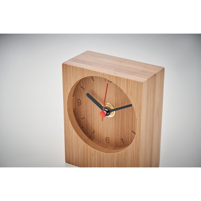 MO2353-40Clambu Tischuhr aus Bambus_ Holz