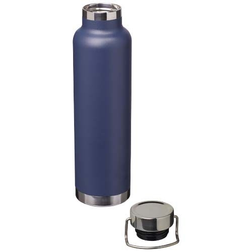 PF100865-4Thor 650 ml RCS-zertifizierte Kupfer-Vakuum Isolierflasche aus recyceltem Edelstahl _ navy