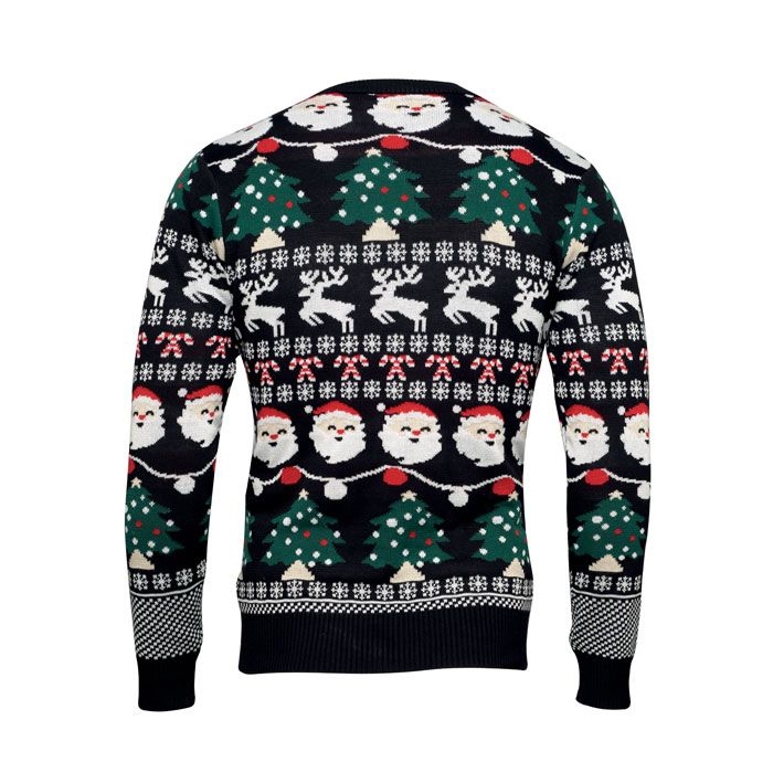 CX1554-03Shamis Large Weihnachts-LED-Pullover L_XL_ schwarz