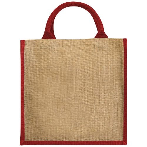 Chennai Jute Tragetasche 16L, natur,rot