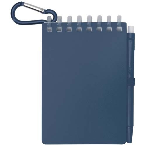 PF107051-2Lig Mini Recyceltes Outdoor-Softcover Notizbuch und Kugelschreiber Set _schwarze Mine_ Ozeanblau