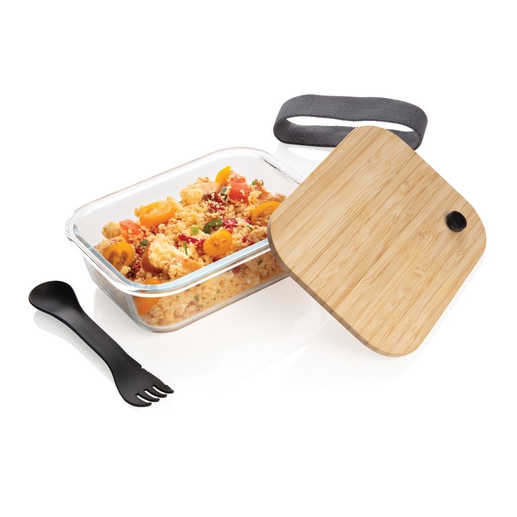 XDP269.56-0Lunch-Box aus Glas mit Bambusdeckel_ transparent