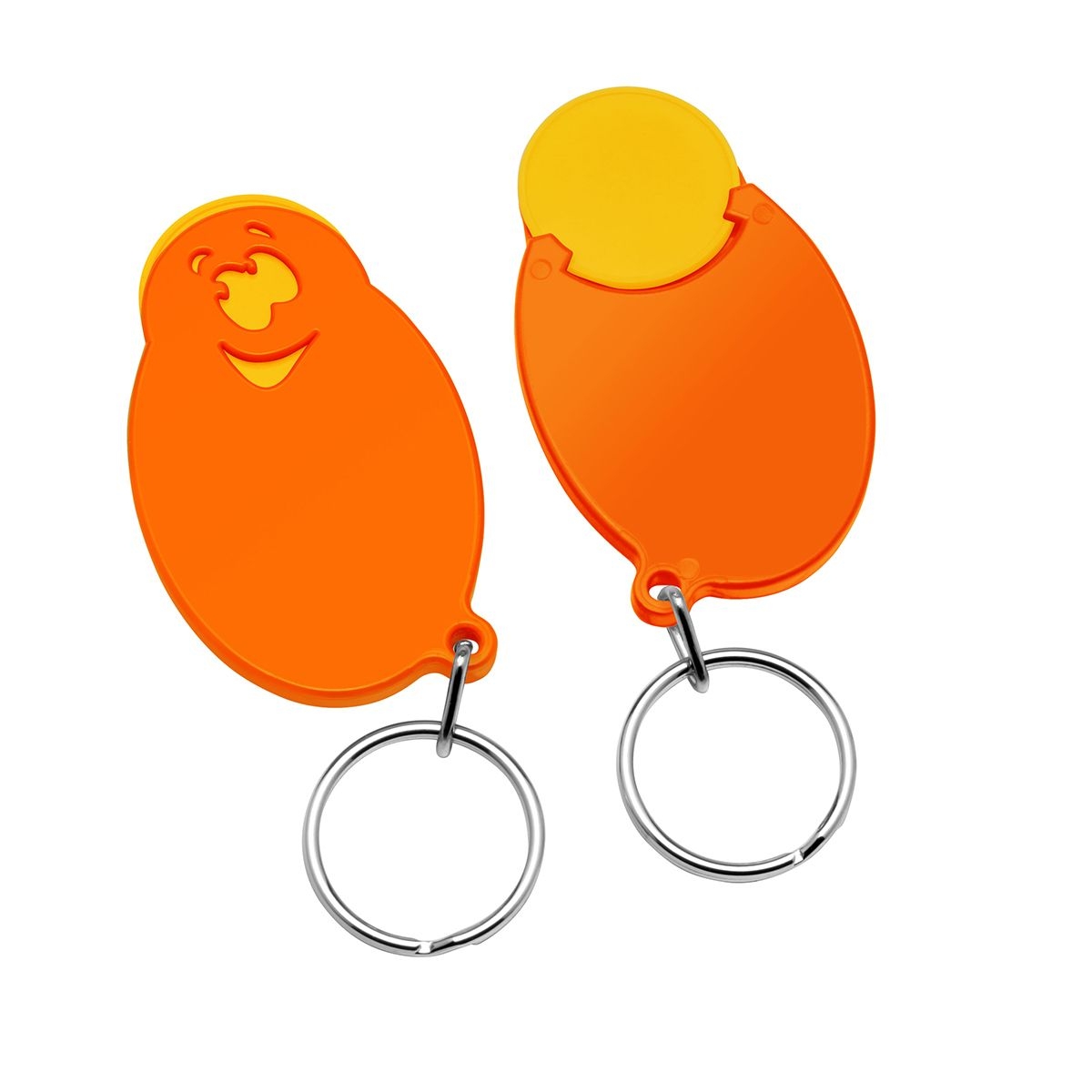 HE7855R-4-5Chiphalter mit 1€-Chip _Gesicht_ gelb_ orange