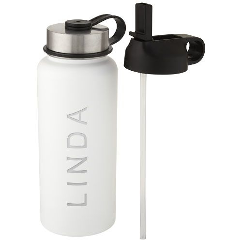 PF100682-1Supra 1 l Kupfer-Vakuum Isolierflasche mit 2 Deckeln_ weiss