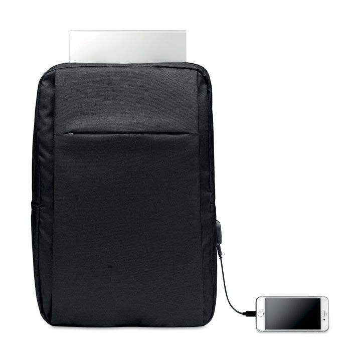 MO6328-03Seoul Laptop Rucksack 300D RPET_ Schwarz