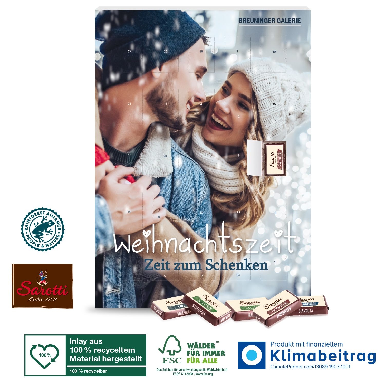 CD95312Wand-Adventskalender Sarotti „Business Exklusiv“