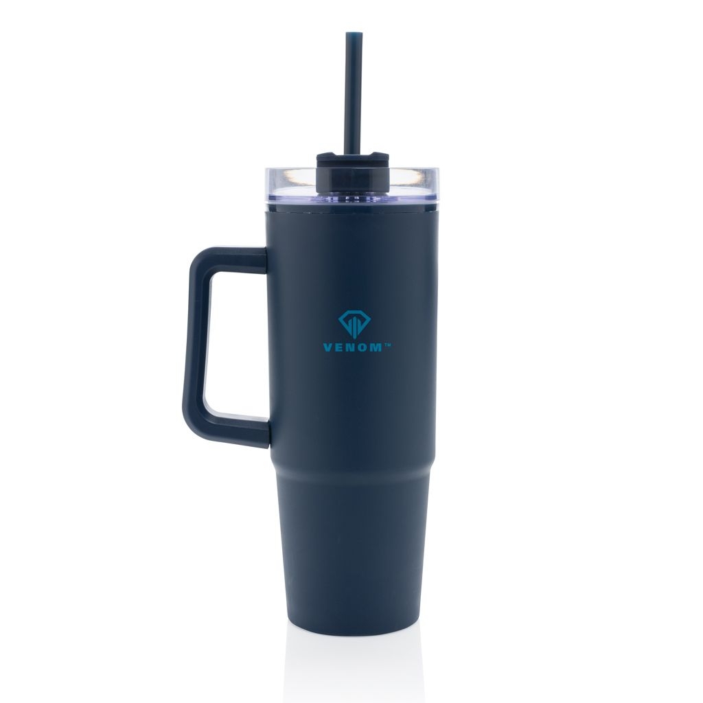 XDP437.10-0Tana Becher aus RCS recyceltem Kunststoff mit Griff 750ml_ navy blau