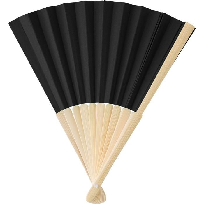 GI1041502-01Handfaecher aus Bambus Elio_ schwarz