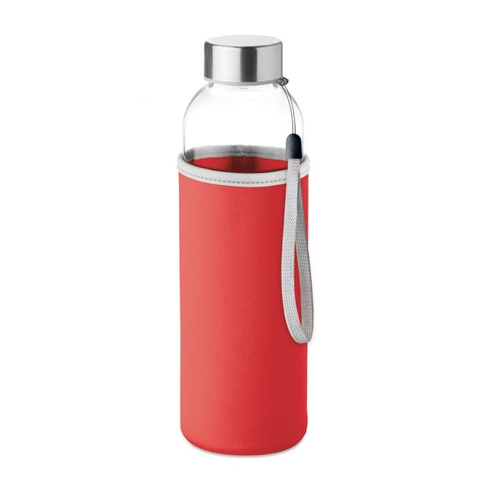 MO9358-05Utah Glass Trinkflasche Glas 500 ml_ Rot MO9358-05Utah Glass Trinkflasche Glas 500 ml_ Rot