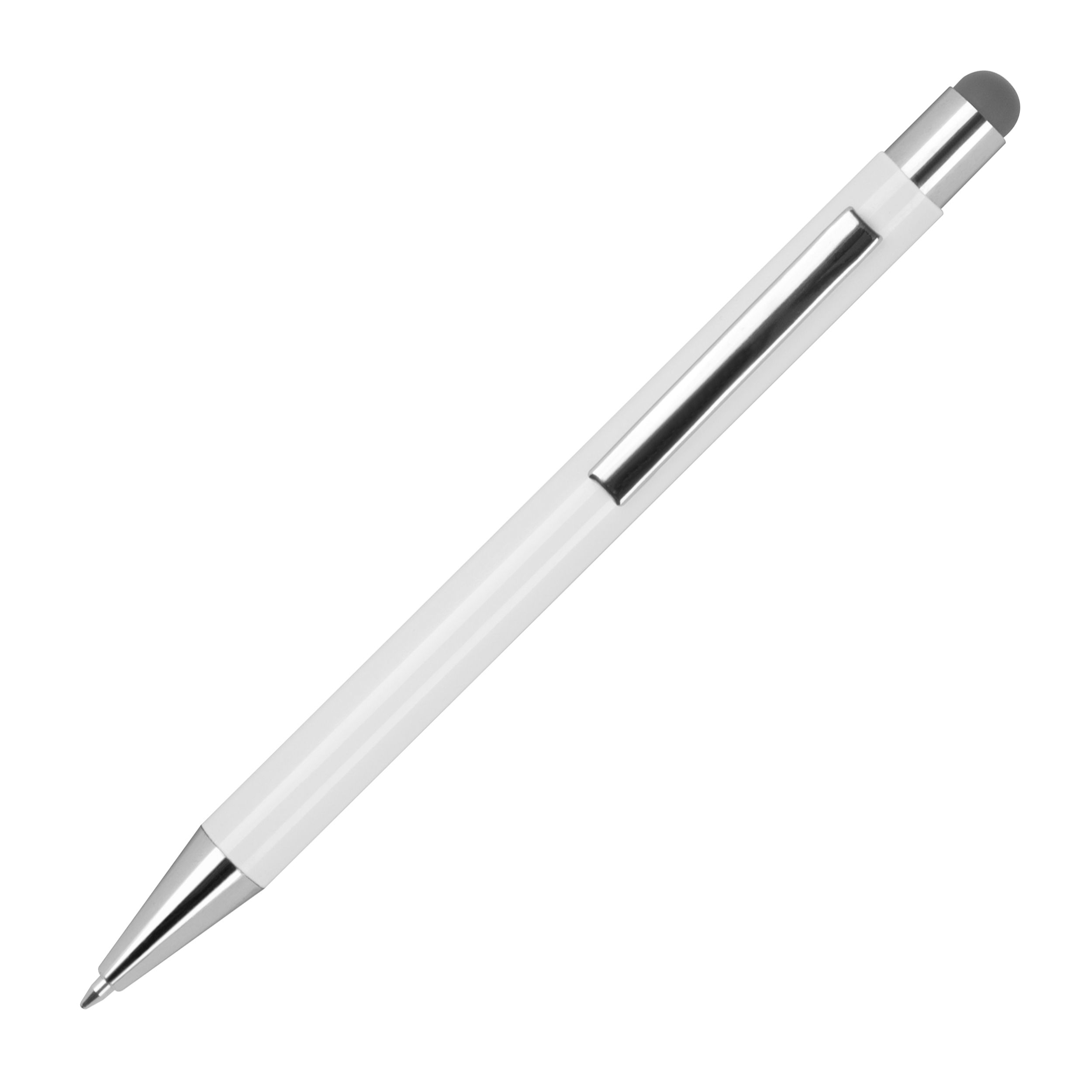 MA13238-77Kugelschreiber aus Aluminium mit gummierter Oberflaeche _ anthrazit