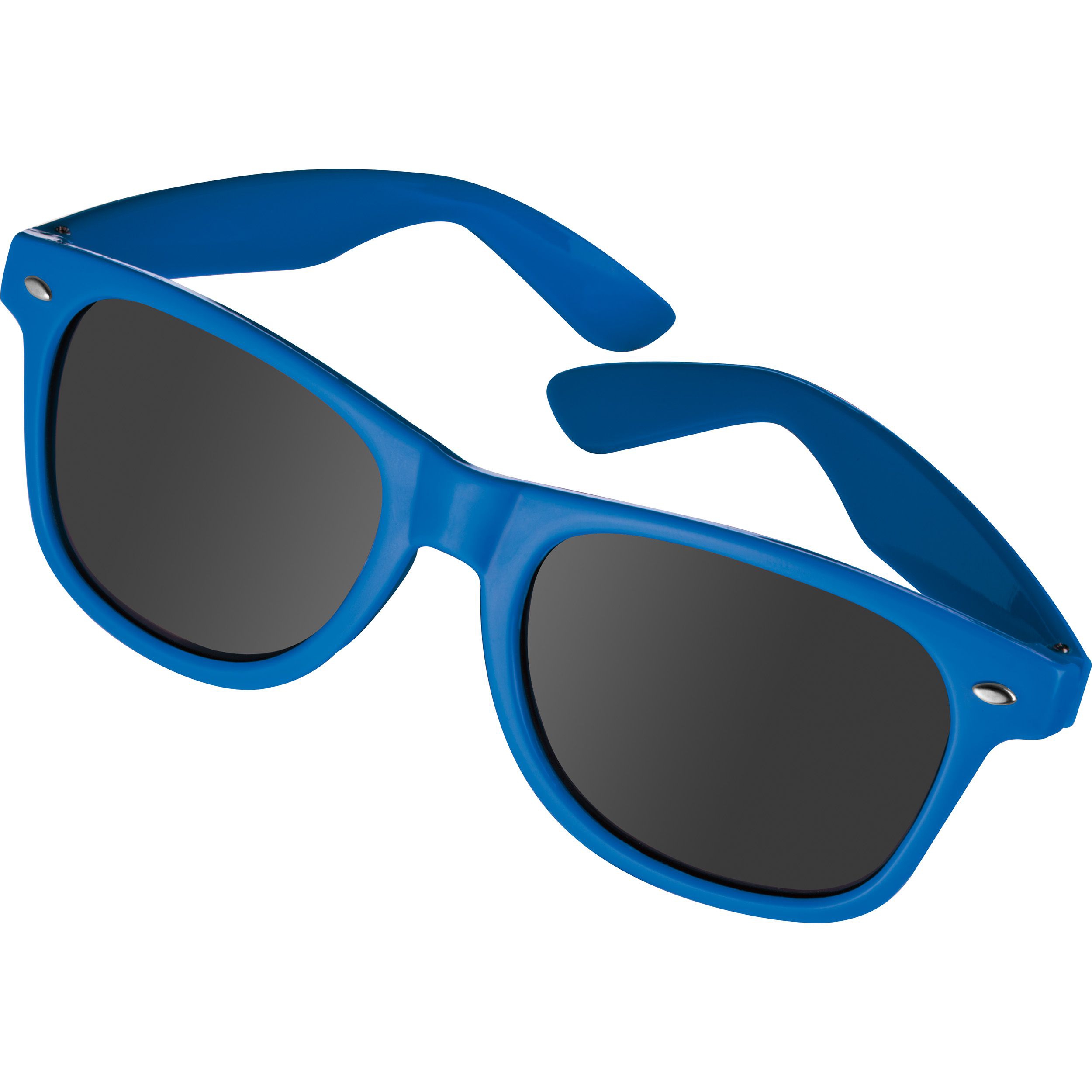 Sonnenbrille aus Kunststoff im "Nerdlook", UV 400 Schutz, blau