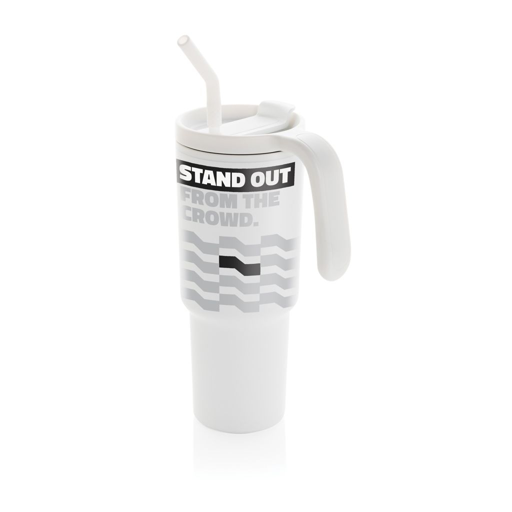 XDP437_32-03Graphic 360 Becher aus RCS-zertifiziert recyc. Stahl_ 900ml_ weiss