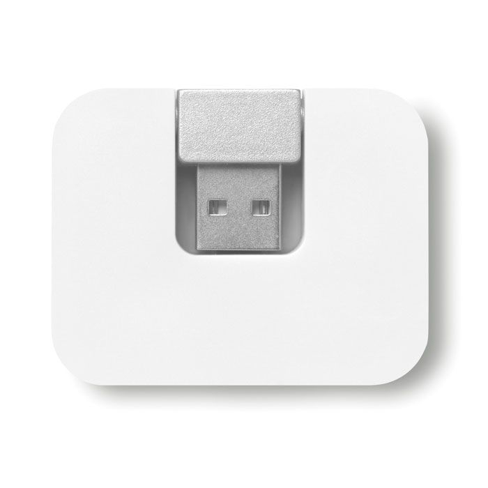 MO8930-06Square 4 Port USB Hub_ Weiss