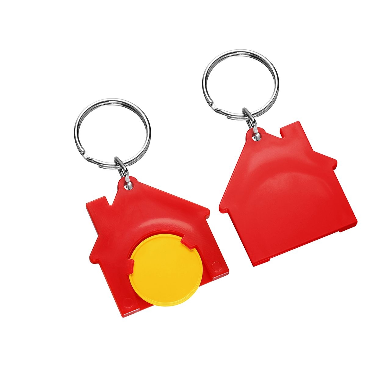 HE7516R-4-1Chiphalter mit 1€-Chip _Haus_ gelb_ rot HE7516R-4-1Chiphalter mit 1€-Chip _Haus_ gelb_ rot
