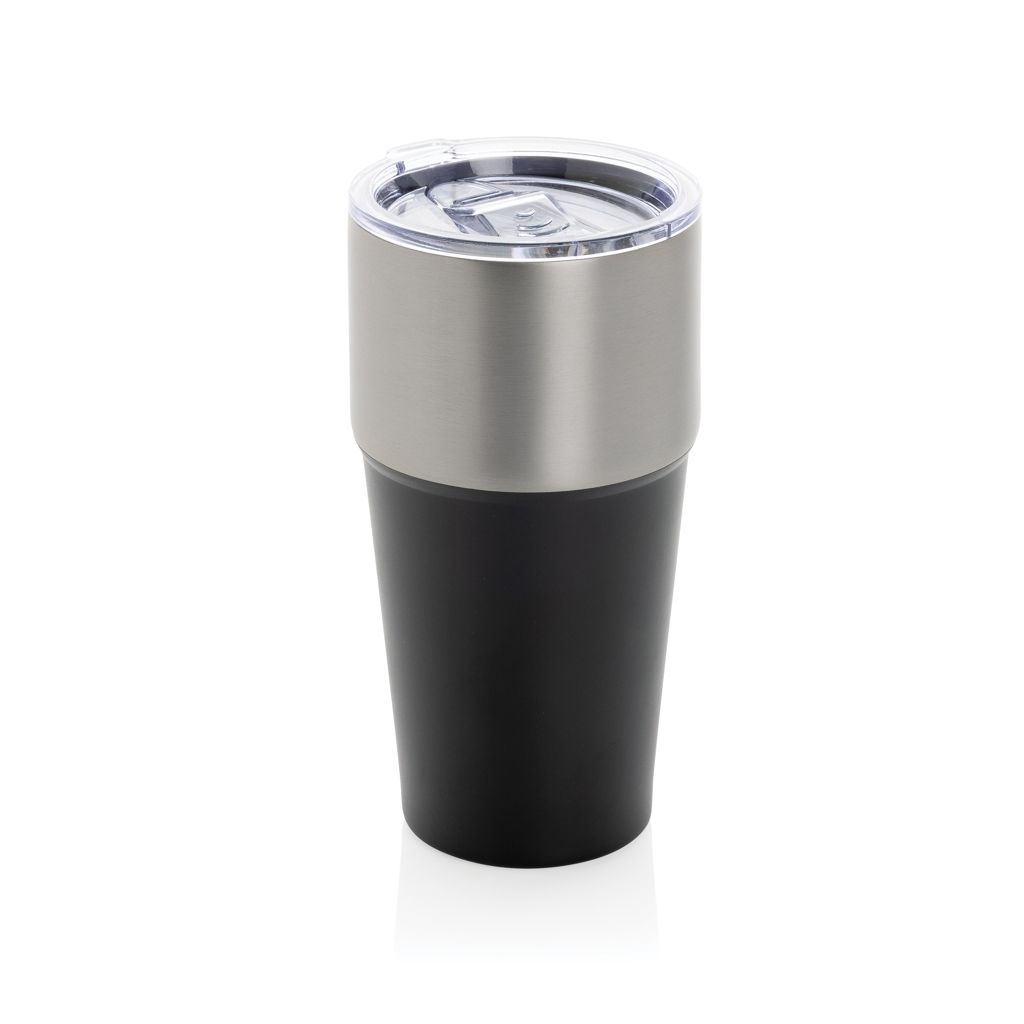 XDP437.13-01Fluid Becher aus RCS-zertifiziert recyceltem Stahl_ 500ml_ schwarz